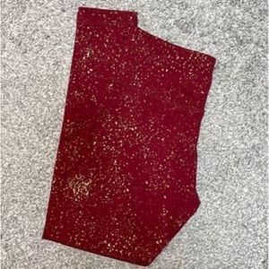 Zyia maroon with gold flecks light n tights